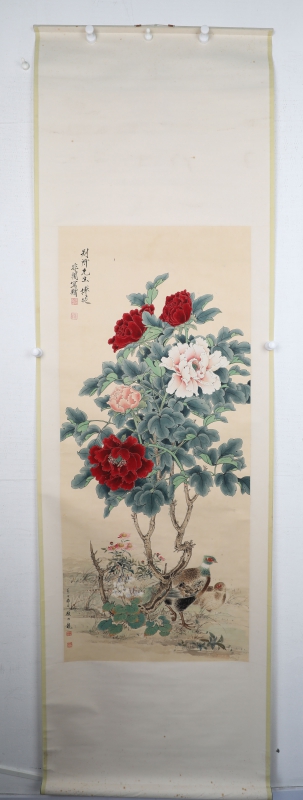 牡丹锦鸡图(8)