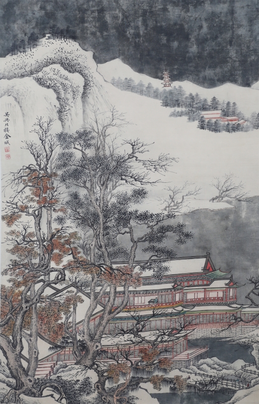 雪景界画图(1)