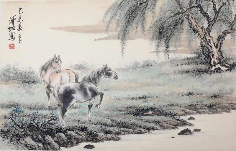 柳荫双骏(1)