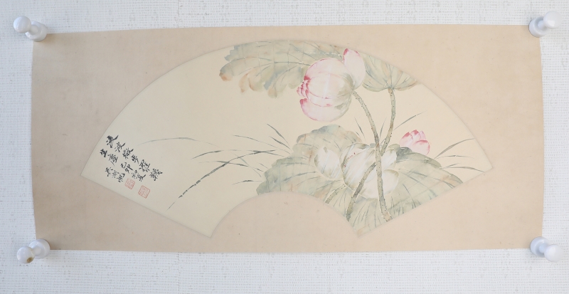 荷花扇面(5)