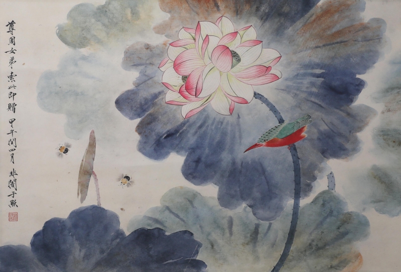 荷花翠鸟(1)
