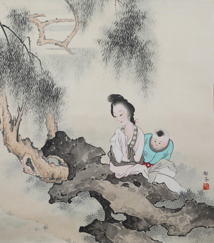 童子美人图