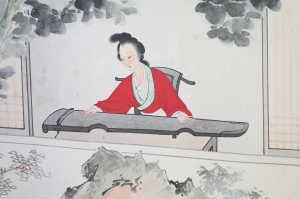 抚琴图(3)
